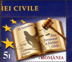 Romania 2011 Ziua Europena A Justitiei - timbru stampilat foto