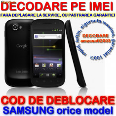 DECODARE SAMSUNG S5260 S5660 i9001 ONLINE, PE IMEI ( COD DEBLOCARE ) *** Trimit codul pe mail, Y, Skype etc. *** PRET PROMOTIONAL *** foto