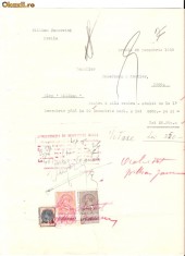 266 Document vechi fiscalizat- William Jancovici, Braila, catre Josefsohn &amp;amp;amp; Zentler, Braila, pentru contrastalii -hartie cu filigran,,ORIGINAL WR foto