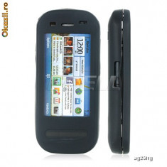 NOKIA C6 HUSA PROTECTIE SILICON NEAGRA ! foto