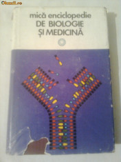 MICA ENCICLOPEDIE DE BIOLOGIE SI MEDICINA ~ VICTOR SAHLEANU foto