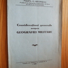 Consideratiuni general asupre GEOGRAFIEI MILITARE - Pamfil C. Georgian -1939,24p