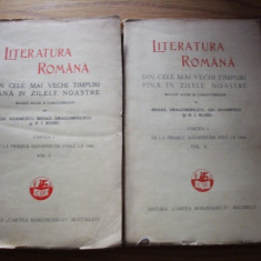 LITERATURA ROMANA - 2 Vol. - M. Dragomirescu, Gh. Adamescu, N. I. Russu - 1931