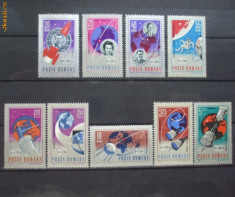 Romania 1967 - COSMONAUTICA, serie nestampilata , F123 foto