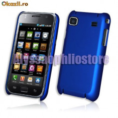 husa protectie antiradiatii samsung galaxy s i9000 silicon rigid albastru + folie protectie ecran + expediere gratuita foto