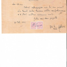 293 Document vechi fiscalizat-5oct1946-Chitanta -Comitetul scolar comuna Perisoru (Ianca), jud.Braila-a fost indosariat prin coasere