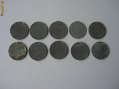 Lot 10 monede - 20 lei 1943 foto