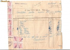 286 Document vechi fiscalizat-23aug1946- Factura nr.44-Comitetul scolar comuna Perisoru (Ianca), jud.Braila-a fost indosariat prin coasere
