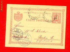 CP3-Romania Carte postala circulata 1898 de la Valcea la Berlin foto
