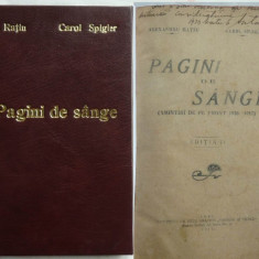 Ratiu , Spigler , Pagini de sange , amintiri de pe front , Iasi ,1918 , autograf