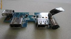 550# Montaj cu porturi usb si svideo out pt laptop Toshiba Tecra S1 model PCB-TF8511IO-43A-VER1.2 foto