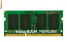 Memorie NotebookSODIMM DDRAM3 1GB PC10600 1333Mhz CL9 KINGSTON Value RAM Laptop KVR1333D3S9/1G foto