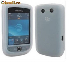 husa alba silicon slide Blackberry Torch 9800 foto