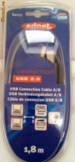 Cablu de date USB 2.0 EDNET, computer-imprimanta, printer,etc. NOU! foto