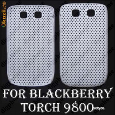 Carcasa BLACKBERRY 9800 - WHITE AIR MESH - BLACKBERRY 9800 - CARCASA POLICARBONAT DE PROTECTIE BLACKBERRY TORCH 9800 foto