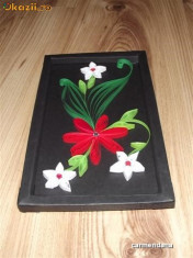 tablou quilling flori foto