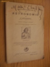 ASTRONOMIE Lectiuni Elementare - N. Abramescu - 1930, 219 p.