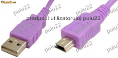 Cablu date mini USB-USB A, tata-cu bobina de deparazitare-7909 foto