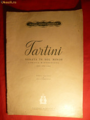 Caiet Partituri - Tartini -Sonata sol minor violina si pian -1961 foto