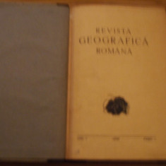 REVISTA GEOGRAFICA ROMANA - Vol I - Fasc. I , II, III 1938