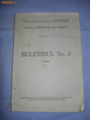 -SCOALA SUPERIOARA DE RAZBOIU-BULETINUL NR.2-din1937,6 , Pret nou , redus ! foto