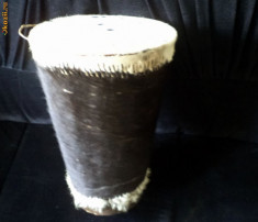 Vand bongos portabil, original, Brazilia, piele de capra, stare excelenta foto