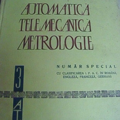 AUTOMATICA TELEMECANICA METROLOGIE -NUMAR SPECIAL CU CLASIFICAREA I.F.A.C