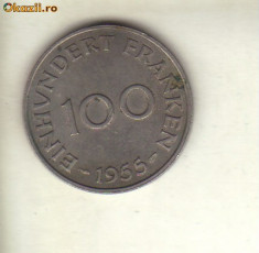 bnk mnd saarland 100 franci 1954 foto