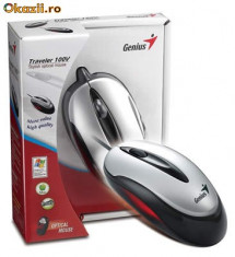 Mouse optic Genius Traveler 100 USB+PS2 silver, nou, sigilat, cel mai mic pret foto