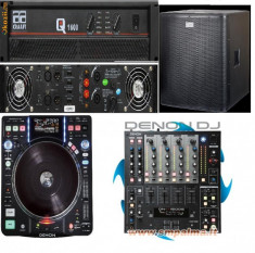 Set profesional DJ (4 x boxe, 2 x trepied, mixer, digital media turntable) foto