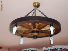Candelabru rustic din lemn,confectionat manual disponibil in toate nuantele. foto