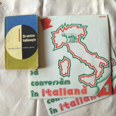 "SA VORBIM ITALIENESTE", manual + doua discuri mari de vinil, Alex. Mircan, 1967