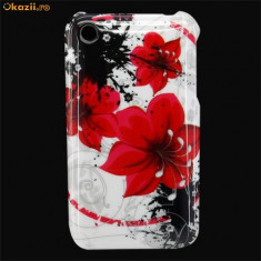 Husa 2 flower power iphone 2 3 3gs cool + folie protectie ecran foto