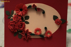 Felicitare handmade quilling foto