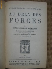 Bjoernstjerne Bjoernson - Au dela des forces (in limba franceza)