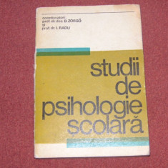 Studii de psihologie scolara - B. Zorgo I. Radu