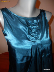 Top/ Bluzita dama din satin Dorothy Perkins culoare Emerald Green mas.S/ M foto