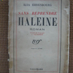 Ilya Ehrenbourg - Sans reprendre haleine (in limba franceza)