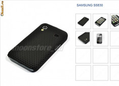 husa neagra Samsung Galaxy ACE S5830 AIRMESH + folie protectie ecran + expediere gratuita foto