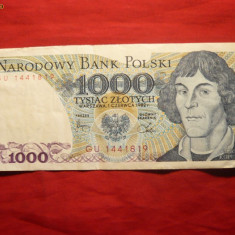 Bancnota 1000 Zloti POLONIA 1982 ,cal.Buna