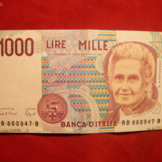 Bancnota 1000 Lire ITALIA 1990 , cal.Buna