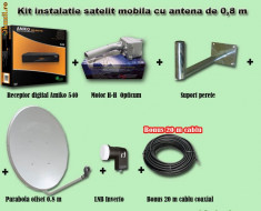 Antena satelit mobila 2000 canale Tv fara abonament foto