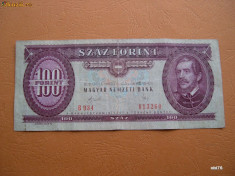 Ungaria 100 forint 1989 ianuarie 10 Budapesta B934 foto