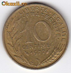 Franta 10 Centimes 1977 foto