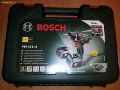 vand autofiletanta bosch psr 18 li-2 cel mai mic pret 650 ron set 2 acumulatori foto