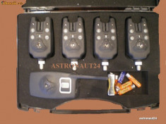 Set 4 avertizori / senzori Marca FL cu statie Model Negru foto