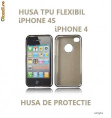 CARCASA iPHONE 4S / iPHONE 4 - TPU GRAY EDITION - HUSA iPHONE 4S - HUSA TPU iPHONE 4 / iPHONE 4S foto