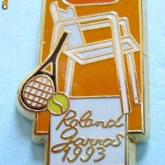 insigna roland garros 1993 tenis turneu franta bouygues fan sport hobby colectie