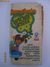 ROMANIA CARTE SI HARTA AUTOTURISTICA DIN 1974 foto