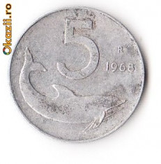 ITALIA 5 LIRE 1968 foto